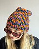 czapki damskie Kolorowa mała czapka beanie z wełną i alpaką 1