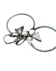 kolczyki wire wrapping Orchid  circle vol. 2 - kolczyki 5