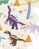 naklejki ścienne do pokoju dziecka Mapa świata z dinozaurami. Naklejki ścienne zestaw 2