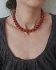 chokery Naszyjnik choker ROOTS jaspis czerwony kulki 12 mm 1