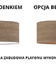 plafony Okrągły plafon z abażurem imitującym fornir WENECJA ECO fi - 40 cm 2