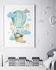 obrazy i plakaty do pokoju dziecięcego Plakat  - Odlotowy zajączek turkusowy 2