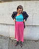 spódnice maxi Spódnica Pink Contrast Pliss 4