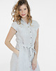 sukienki midi damskie Lniana Sukienka MARIGOLD gray stripes 5