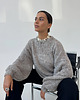 swetry damskie  Jedwabny sweter Crafted grey 2