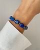 bransoletki z kamieni naturalnych Bransoletka na gumce z lapis lazuli z hematytem 1