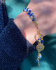 bransoletki z kamieni naturalnych Bransoletka LAPIS LAZULI z perłą i zawieszką 5