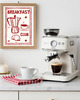 grafiki i ilustracje PLAKAT kawa, breakfast club, rysunek śniadanie do kuchni 2