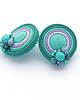 kolczyki soutache Turkusowe koła 1