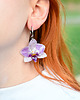 kolczyki z żywicy Kolczyki z prawdziwą orchideą w żywicy kwiaty biżuteria 2