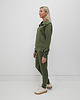komplety damskie Anisa minimalistyczny lekko dopasowany komplet spodnie i bluza - Khaki 3