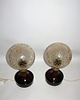 lampy stołowe Para lamp stołowych Hustad, lata 60.  Ceramika i szkło formowane  Vintage 4
