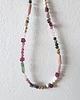 chokery Naszyjnik choker BOHO ART granat, turmalin, kwarc różowy 1