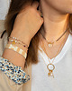 chokery Naszyjnik choker z makramy boho z kamieniem księżycowym 5