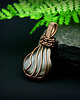 wisiory Krzemień pasiasty wisiorek wire wrapping 1