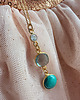 wisiory Naszyjnik CALMGREEN,szlachetne  kamienie malachit topaz cyrkonia 1