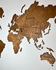 Ozdoby na ścianę Drewniana Mapa Świata 2