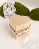 Ślub - inne Drewniane pudełeczko na pierścionek zaręczynowy serce 2