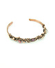 bransoletki wire wrapping Miedziana bransoleta mankietowa z rubinem 6
