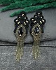 kolczyki soutache Kolczyki sutasz czarne złote z cyrkoniami Lilla długie błyszczące 2