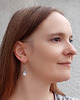 kolczyki wire wrapping Miętowe prążki w siateczce - kolczyki (lub klipsy) 4