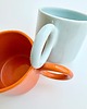 kubki Zestaw 2 kubków Orange i Baby blue/300ml/ z serii Good Vibes CLLCTV 4