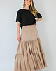 spódnice maxi Spódnica maxi długa kolor jasny beż falbany XS/S 5