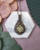 wisiory Miedziany wisiorek wire wrapping z pirytem #461 1