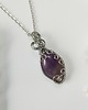 wisiory Naszyjnik Ametyst stal chirurgiczna wisiorek handmade wirewrapping 3