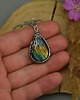 wisiory Wisiorek kolorowy labradoryt wire wrapping 3
