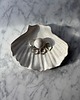 pojemniki na biżuterię Podstawka na Biżuterię Palo Santo Ceramiczna Muszelka Satynowa Biel 1