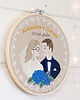 Ślub - inne Personalizowana pamiątka ślubna, haft ślubny/ rocznicowy w tamborku 5
