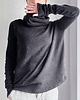 swetry damskie  Wysoki golf czarny sweter 5