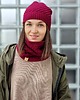 szale damskie Klasyczny Komin - Bordowy 2