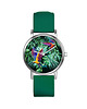 zegarki damskie Zegarek  mały - Papugi, tropikalny - silikonowy, zielony 1