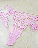 majtki damskie 6359 szydełkowe, koronkowe, ażurowe, różowe stringi. 5