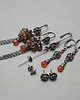 kolczyki wire wrapping Aksamitki - sztyfty 6