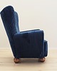 fotele Fotel granatowy, skandynawski design, produkcja: Dania 5
