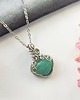 wisiory Naszyjnik Amazonit stal chirurgiczna wisiorek handmade wirewrapping 1