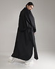 płaszcze damskie Parka Longline Collar Oversize czarny 4