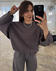 bluza bez kaptura damska Bluza Grounded cacao 5