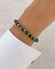 bransoletki z kamieni naturalnych Bransoletka na gumce z malachitu z hematytem - ochrona, szczęście, obfitość,  2