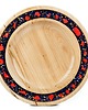 talerze, miski Dekoracyjny drewniany talerz ze smoczym ogniem 1