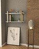 regały i półki Półka Wiszaca na Ścianę Biała Złota loft  Regał Nowoczesna 80 cm 4