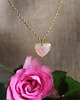 wisiory Vintage rose Złota zawieszka złoty wisiorek serce serduszko kwiaty w żywicy 1