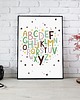 obrazy i plakaty do pokoju dziecięcego Alfabet gwiazdy plakat 2