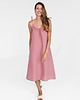 sukienki midi damskie Lniana Sukienka FLORA MIDI dusty pink 4