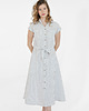 sukienki midi damskie Lniana Sukienka MARIGOLD gray stripes 6