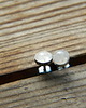 kolczyki wire wrapping 6mm kamień księzycowy  - sztyfty 3