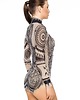 t-shirt damskie Body z tatuażem Aztec Flowers 1